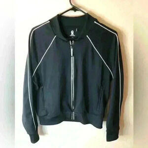 Good American black track jacket sz 2 (M)
